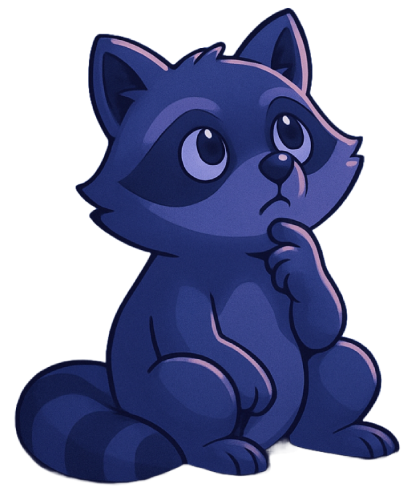 Raccoon asking questions